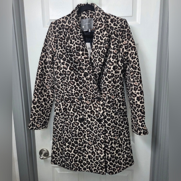Anthropologie Leopard Print Contemporary Pea Coat Blazer Career Date Night 0 NWT - Picture 6 of 12